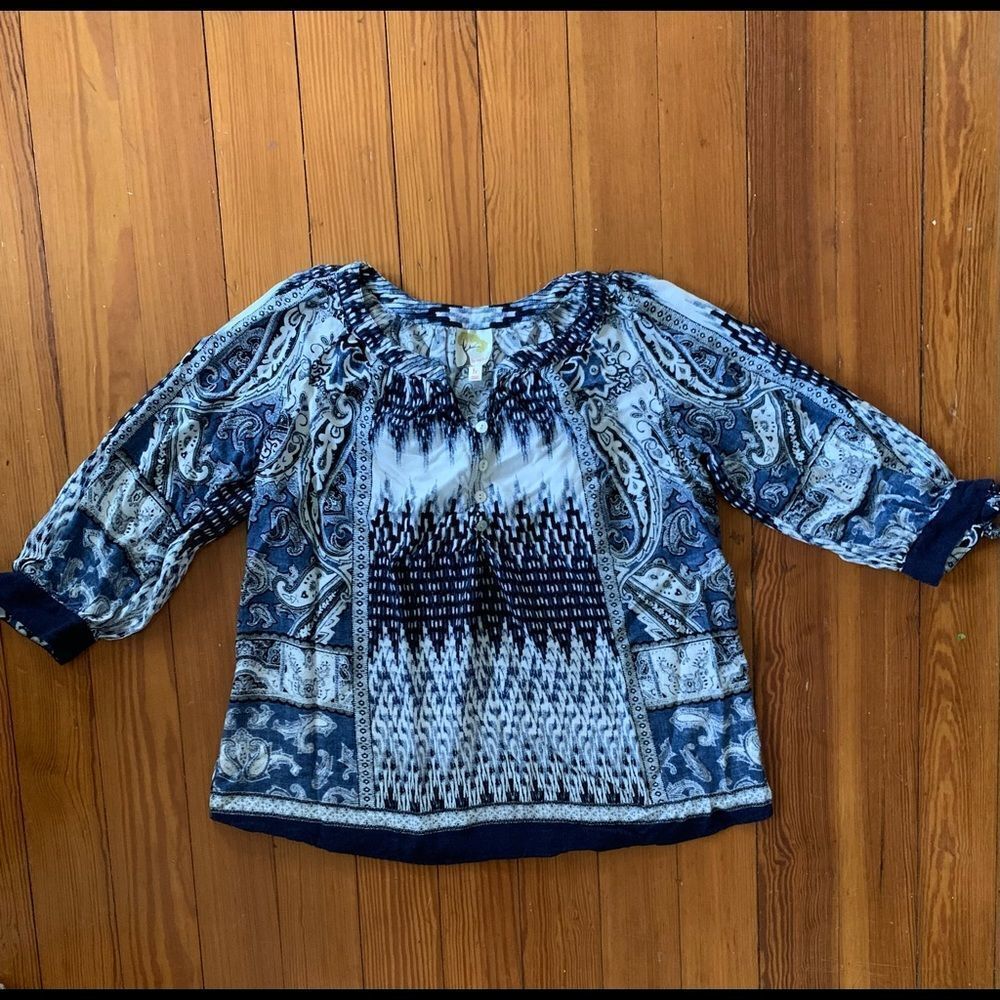 Anthropologie Fig and Flower Top